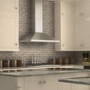 42 In. Convertible Vent Wall Mount Range Hood In Stainless Steel With Crown Molding view 2