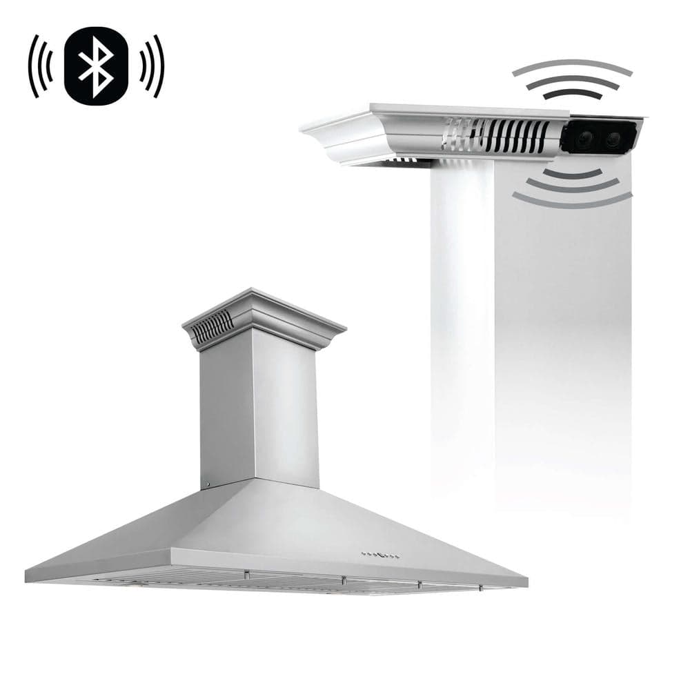 30 In. Crownsound™ Ducted Vent Wall Mount Range Hood In Stainless Steel With Built-in Bluetooth Speakers
