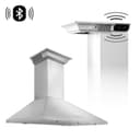 36 In. Crownsound™ Ducted Vent Wall Mount Range Hood In Stainless Steel With Built-in Bluetooth Speakers view 1
