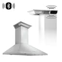 42 In. Crownsound™ Ducted Vent Wall Mount Range Hood In Stainless Steel With Built-in Bluetooth Speakers view 1