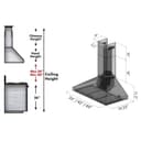 36" Convertible Vent Wall Mount Range Hood with Crown Molding view 12