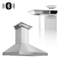 30 In. Crownsound™ Ducted Vent Wall Mount Range Hood In Stainless Steel With Built-in Bluetooth Speakers view 1
