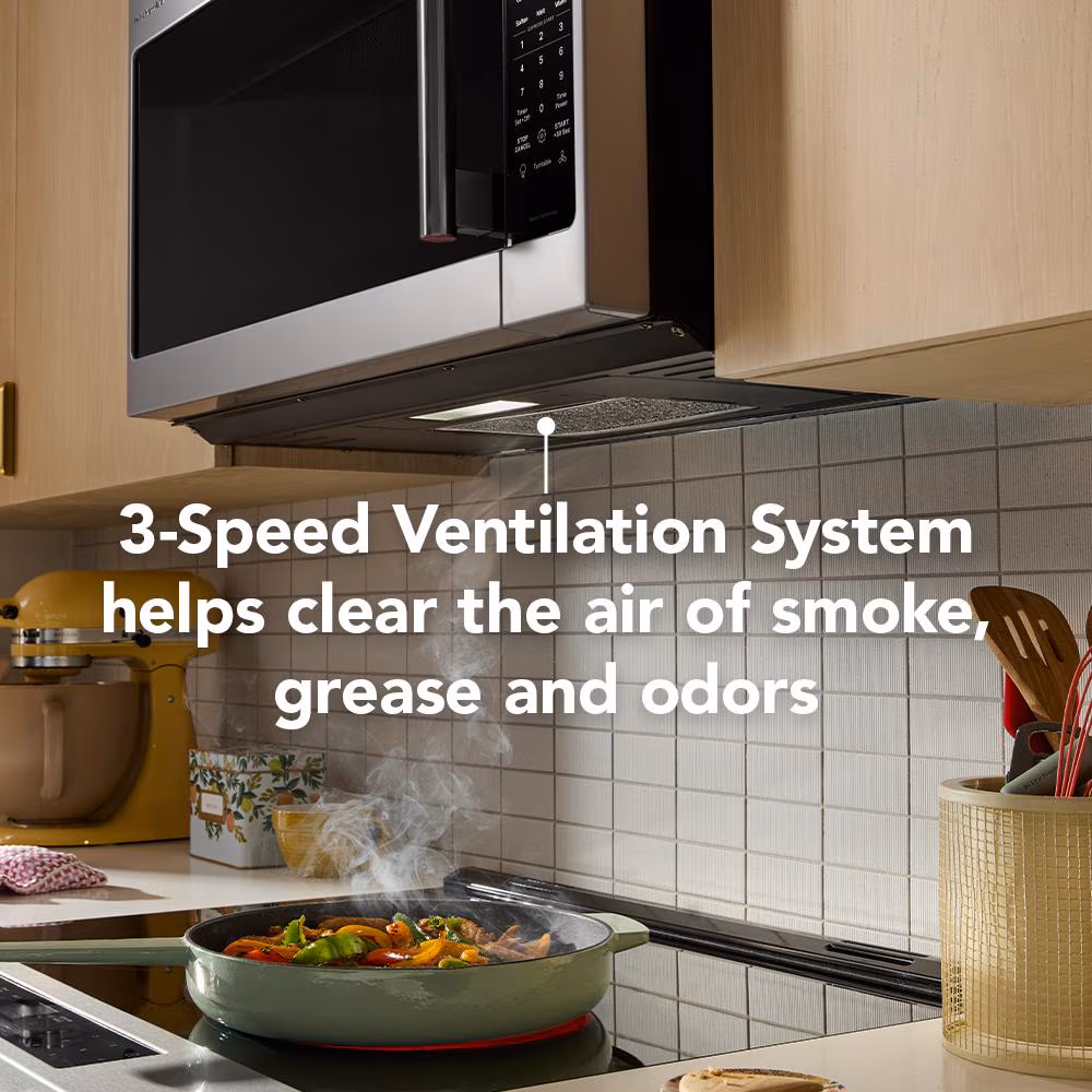 2.1 Cu. Ft. Microwave Hood Combination with a Handle