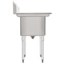 72 in. 18-Gauge 2-Compartment Commercial Sink with Backsplash and Dual 18 in. Drainboards, Bowl Dimensions 18"x18"x14" in Stainless-Steel view 8