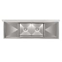 72 in. 16-Gauge Commercial Sink with Backsplash and Dual 18 in. Drainboards, Bowl Dimensions 18"x18"x14" in Stainless-Steel view 8