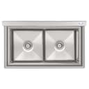 42 in. 18-Gauge 2-Compartment Commercial Sink with Backsplash, Bowl Dimensions 18"x18"x14" in Stainless-Steel view 7