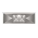 84 in. 18-Gauge 2-Compartment Commercial Sink with Backsplash and 24 in. Dual Drainboards, Bowl dimensions 18"x24"x14" in Stainless-Steel view 6
