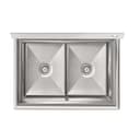 42 in. 18-Gauge 2-Compartment Commercial Sink with Backsplash, Bowl dimensions 18"x24"x14" in Stainless-Steel view 6