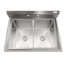 42 in. 18-Gauge 2-Compartment Commercial Sink with Backsplash, Bowl dimensions 18"x24"x14" in Stainless-Steel view 7