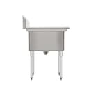 42 in. 18-Gauge 2-Compartment Commercial Sink with Backsplash, Bowl dimensions 18"x24"x14" in Stainless-Steel view 8
