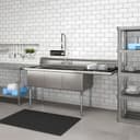 81 in. Three Compartment Commercial Sink Bowl Size 18x24x14 Stainless-Steel 18 Gauge with Right Drainboard view 5