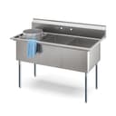 60 in. Three Compartment Commercial Sink, Bowl Size 18x24x14 in 18-Gauge Stainless-Steel view 1