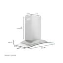 Convertible Vent Wall Mount Range Hood & Glass (KN) - 30 inch view 12