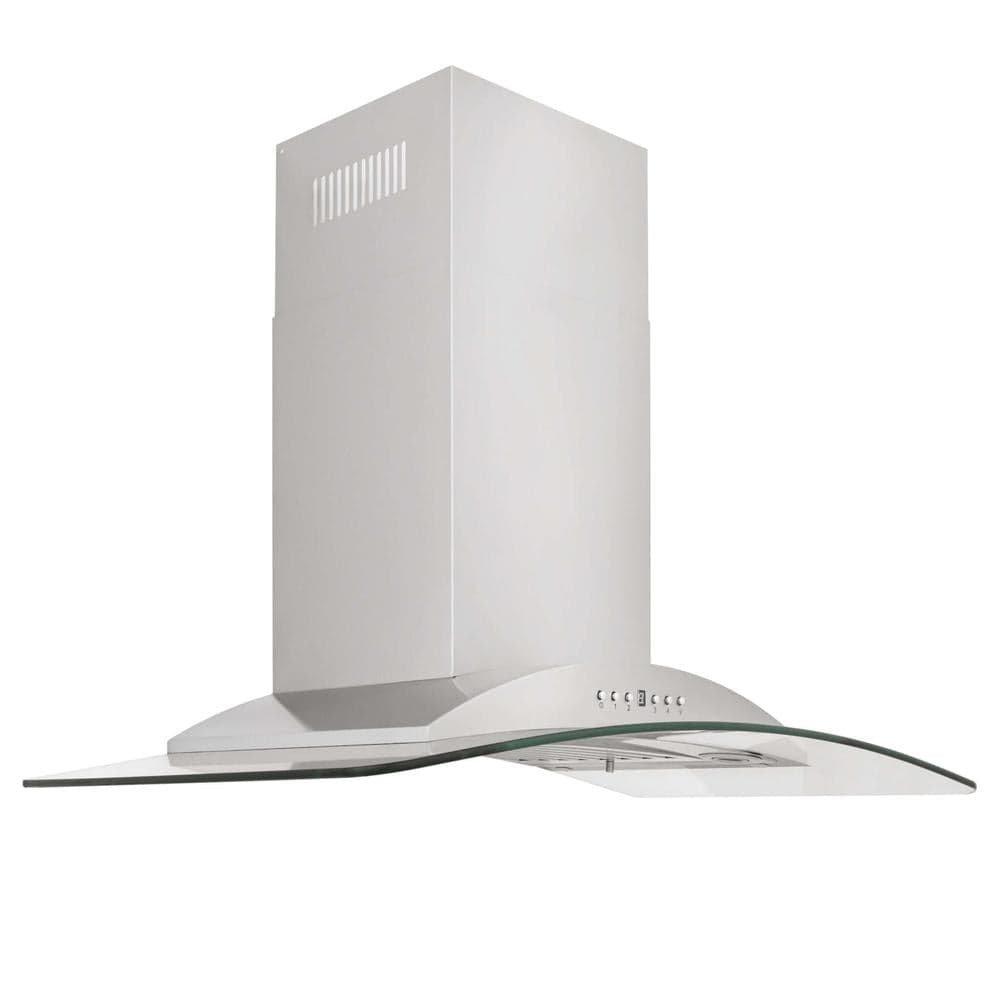 Convertible Vent Wall Mount Range Hood & Glass (KN) - 36 inch
