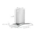 48" Convertible Vent Convertible Vent Wall Mount Range Hood  & Glass - 48 Inch view 10