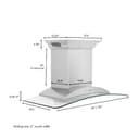 36" CrownSound‚ Ducted Vent Wall Mount Range Hood with Built-in Bluetooth Speakers - 36 Inch view 3