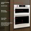 30-inch Smart Electric Combo Wall Oven With Assisted Cooking Modes - White view 5