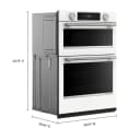 30-inch Smart Electric Combo Wall Oven With Assisted Cooking Modes - White view 3