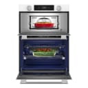 30-inch Smart Electric Combo Wall Oven With Assisted Cooking Modes - White view 2