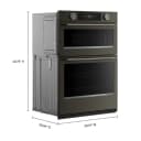 30-inch Smart Electric Combo Wall Oven With Intelligent Cooking Camera - Black Ore view 3