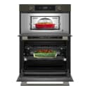 30-inch Smart Electric Combo Wall Oven With Intelligent Cooking Camera - Black Ore view 2