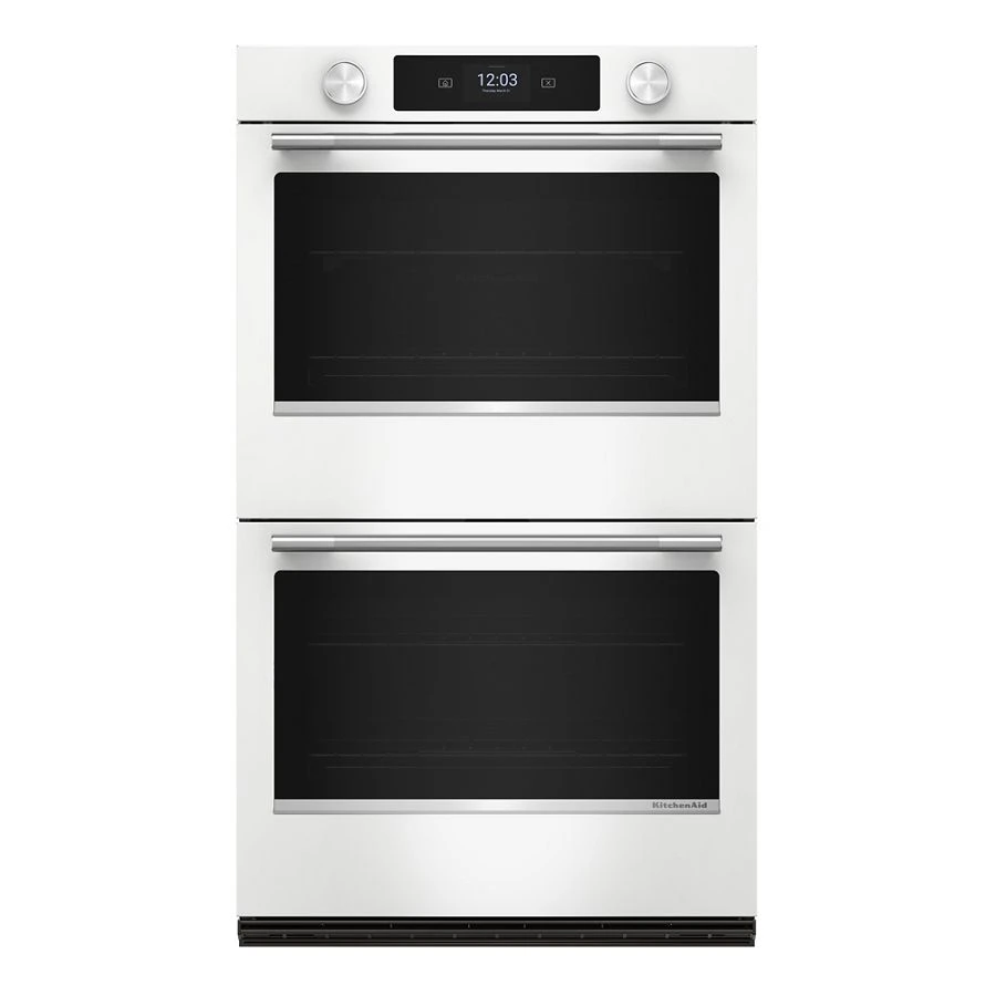 30-inch Smart Electric Double Wall Oven With Assisted Cooking Modes - White