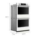 30-inch Smart Electric Double Wall Oven With Assisted Cooking Modes - White view 3