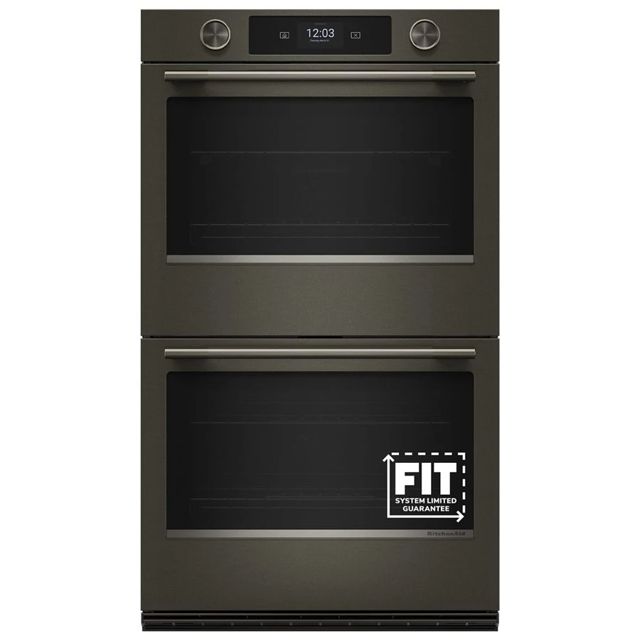 30-inch Smart Electric Double Wall Oven With Intelligent Cooking Camera - Black Ore