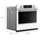30-inch Smart Electric Single Wall Oven With Assisted Cooking Modes - White view 3