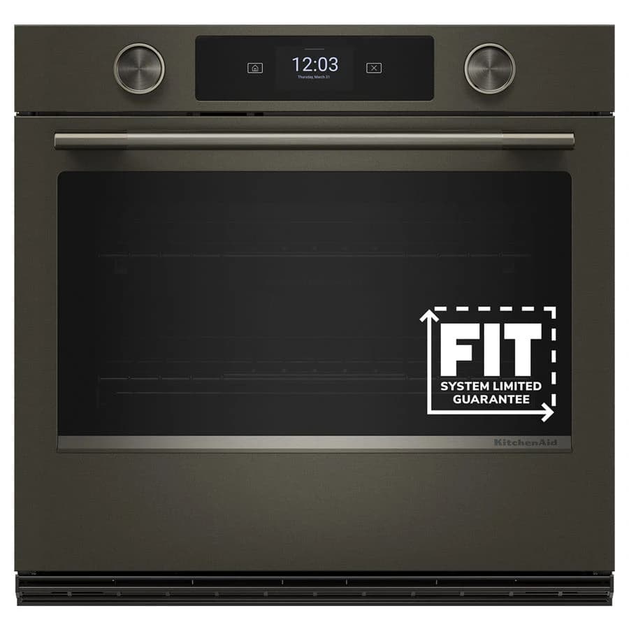30-inch Smart Electric Single Wall Oven With Intelligent Cooking Camera - Black Ore