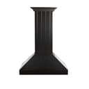 30 In. Wooden Convertible Vent Wall Mount Range Hood In Black view 2