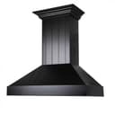 30 In. Wooden Convertible Vent Wall Mount Range Hood In Black view 3