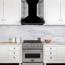 30 In. Wooden Convertible Vent Wall Mount Range Hood In Black view 4