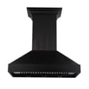 30 In. Wooden Convertible Vent Wall Mount Range Hood In Black view 6