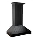 36 In. Wooden Convertible Vent Wall Mount Range Hood In Black view 1