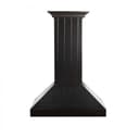 36 In. Wooden Convertible Vent Wall Mount Range Hood In Black view 3