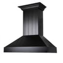 36 In. Wooden Convertible Vent Wall Mount Range Hood In Black view 4