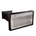 36 In. Wooden Convertible Vent Wall Mount Range Hood In Black view 5
