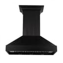36 In. Wooden Convertible Vent Wall Mount Range Hood In Black view 6