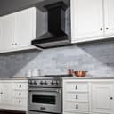 36 In. Wooden Convertible Vent Wall Mount Range Hood In Black view 8