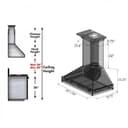 36 In. Wooden Convertible Vent Wall Mount Range Hood In Black view 10