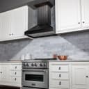 30 In. Wooden Convertible Vent Wall Mount Range Hood In Rustic Dark Finish view 6