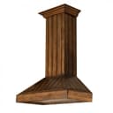 30 In. Wooden Wall Mount Range Hood In Rustic Light Finish view 5