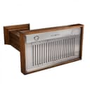 36 In. Wooden Wall Mount Range Hood In Rustic Light Finish view 7