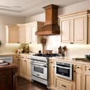 36 In. Wooden Wall Mount Range Hood In Rustic Light Finish view 11