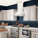 30" Ducted Vent Wooden Wall Mount Range Hood in Cottage White view 2