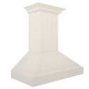 30" Ducted Vent Wooden Wall Mount Range Hood in Cottage White view 5