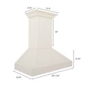 30" Ducted Vent Wooden Wall Mount Range Hood in Cottage White view 10