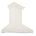 36"Ducted Vent Wooden Convertible Vent Wall Mount Range Hood in Cottage White view 5