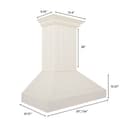 36"Ducted Vent Wooden Convertible Vent Wall Mount Range Hood in Cottage White view 10